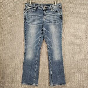 Mossimo Modern Bootcut Jeans Womens 10R Medium Wash Blue Stretch Premium Denim
